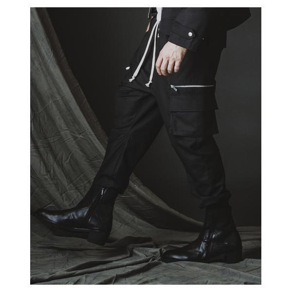 ノーアイディー（NO ID．）/LayeredHeelBoots/レイヤードヒールブーツ