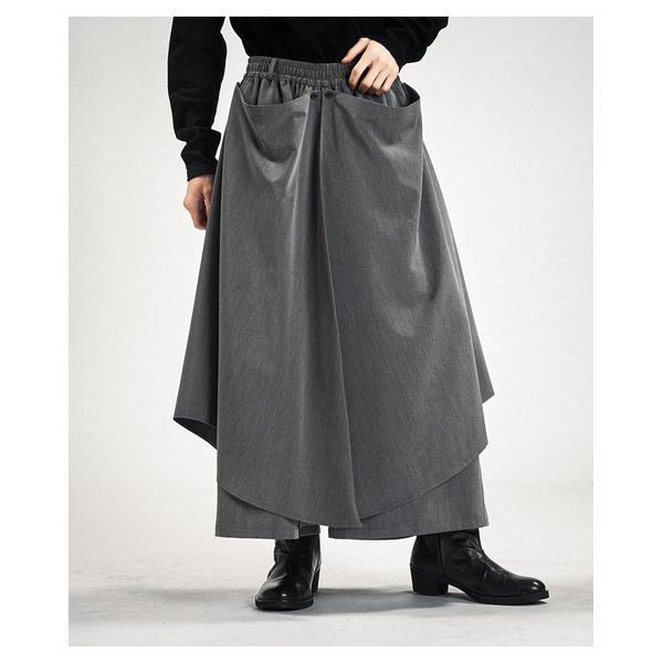 ノーアイディー（NO ID．）/LayeredCapeBaggyTrousers/レイヤードケープバギートラウザーズ_1