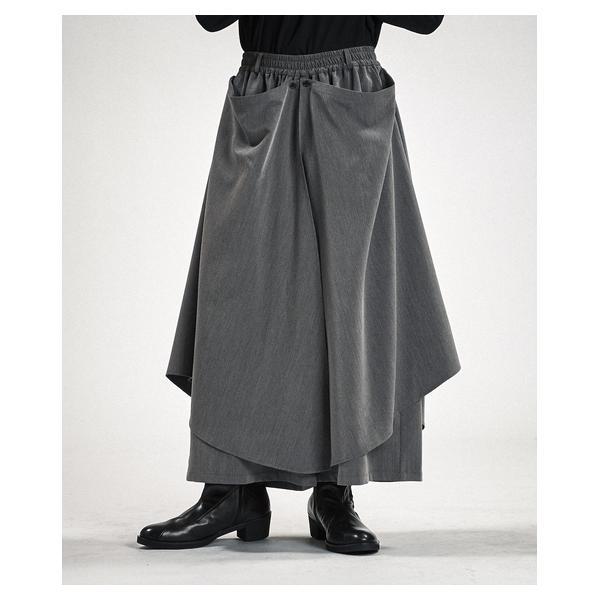 ノーアイディー（NO ID．）/LayeredCapeBaggyTrousers/レイヤードケープバギートラウザーズ_2