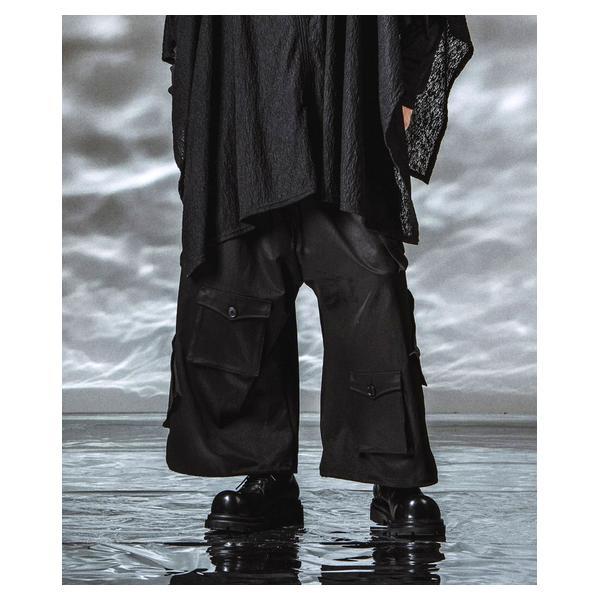 ノーアイディー（NO ID．）/Asymmetry Wide Cargo Pants / アシンメトリーワイドカーゴパンツ_4