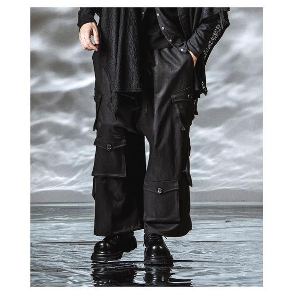 ノーアイディー（NO ID．）/Asymmetry Wide Cargo Pants / アシンメトリーワイドカーゴパンツ_8