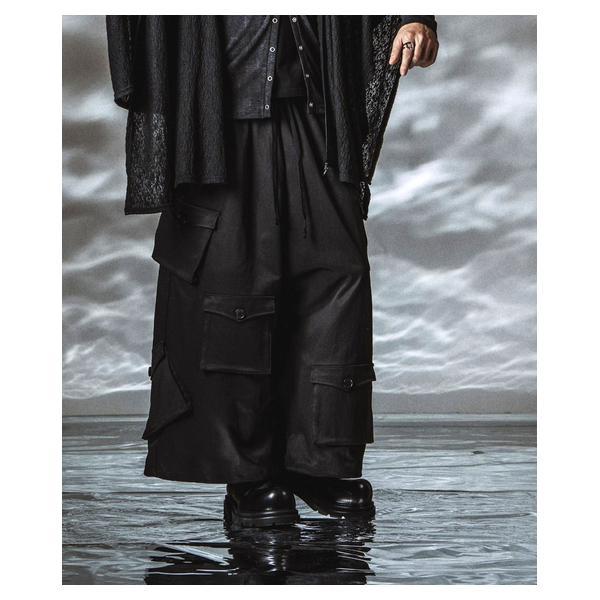 ノーアイディー（NO ID．）/Asymmetry Wide Cargo Pants / アシンメトリーワイドカーゴパンツ_14