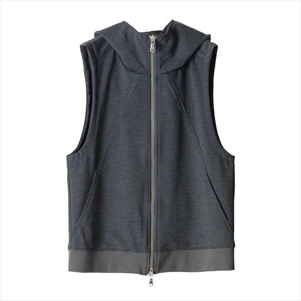 ノーアイディー（NO ID．）/Wフェイスジャージーフーデッドベストの通販は