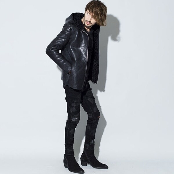 NO NOID.ラムベジタブルフェイクムートンリバーシブルフーデッド