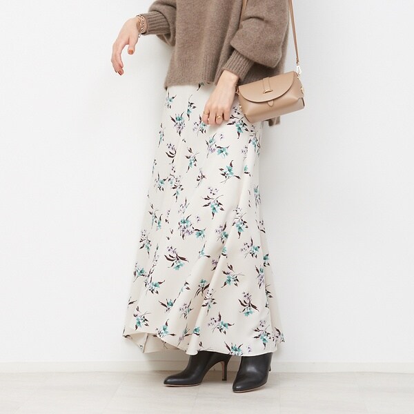 ルージュ・ヴィフ ラクレ（Rouge vif la cle）/フラワープリントスカート