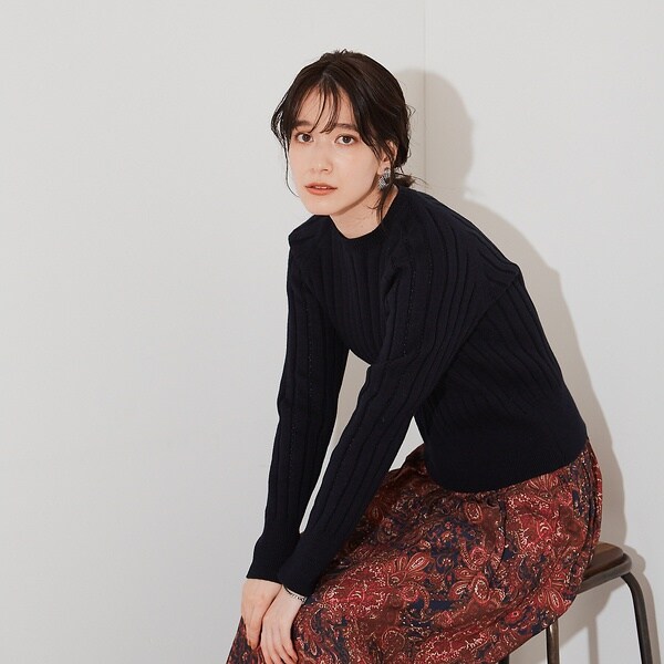 ルージュ・ヴィフ ラクレ（Rouge vif la cle）/ミドルゲージアイレットニット