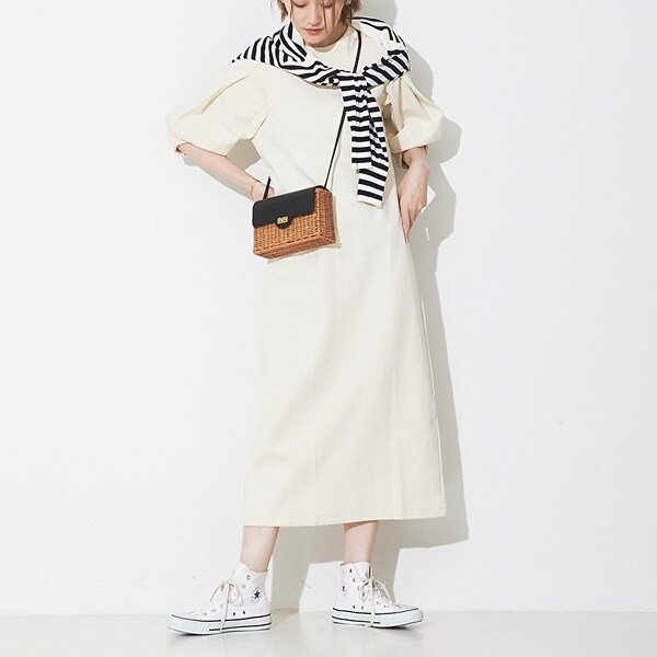 ルージュ・ヴィフ ラクレ（Rouge vif la cle）/ボリュームスリーブダンボールワンピース