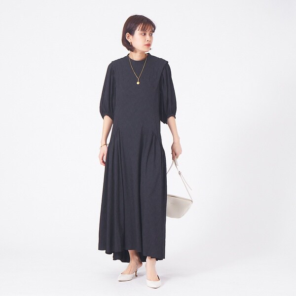 ルージュ・ヴィフ ラクレ（Rouge vif la cle）/タックスリーブワンピース_1