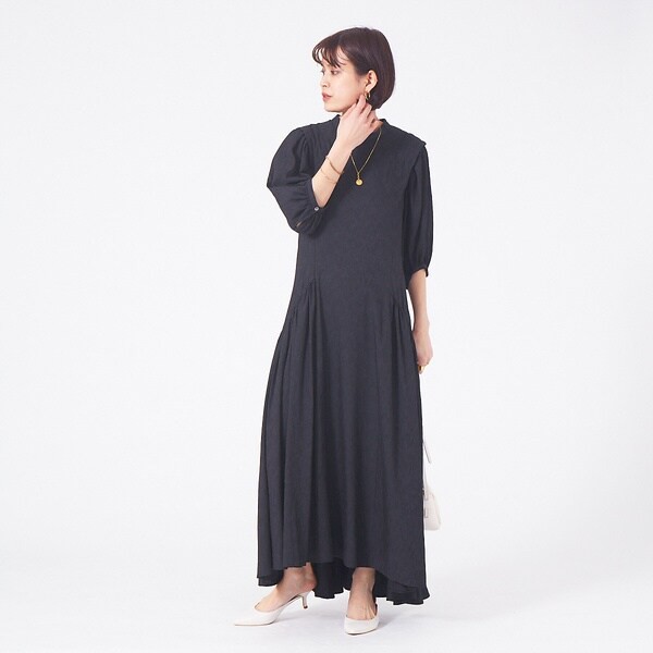 Rouge vif la cle｜タックスリーブワンピース | Rakuten Fashion