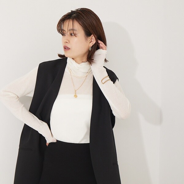 ルージュ・ヴィフ ラクレ（Rouge vif la cle）/ウール混タートルネックニットプルオーバー