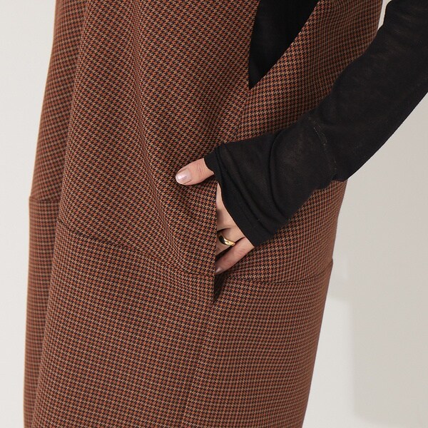 ルージュ・ヴィフ ラクレ（Rouge vif la cle）/チェックVネックワンピース ルージュ・ヴィフ ラクレ（Rouge vif la cle）/チェックVネック