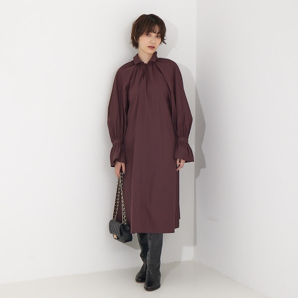 ルージュ・ヴィフ ラクレ（Rouge vif la cle）/2WAY襟タックワンピース