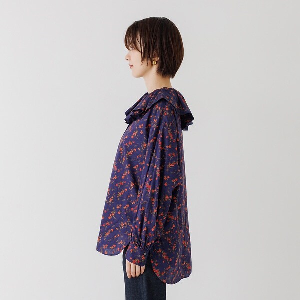 ルージュ・ヴィフ ラクレ（Rouge vif la cle）/フラワープリントフリル