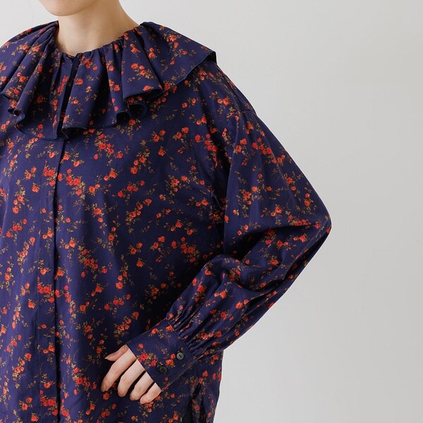 ルージュ・ヴィフ ラクレ（Rouge vif la cle）/フラワープリントフリルブラウス ルージュ・ヴィフ ラクレ（Rouge vif la cle）/フラワープリントフリル