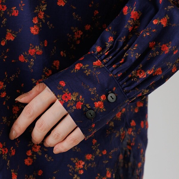 ルージュ・ヴィフ ラクレ（Rouge vif la cle）/フラワープリントフリル