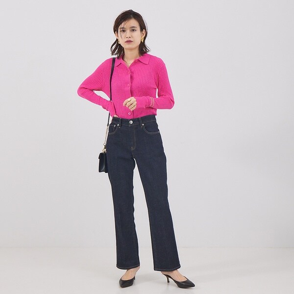 ルージュ・ヴィフ ラクレ（Rouge vif la cle）/コットンシルクリブカーディガン