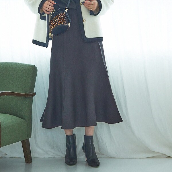 ルージュ・ヴィフ ラクレ（Rouge vif la cle）/【セットアップ対応】フレアニットスカート