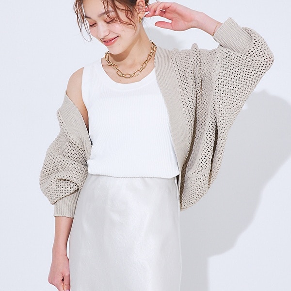 ルージュ・ヴィフ ラクレ（Rouge vif la cle）/ストレッチリリヤーンニットボレロ