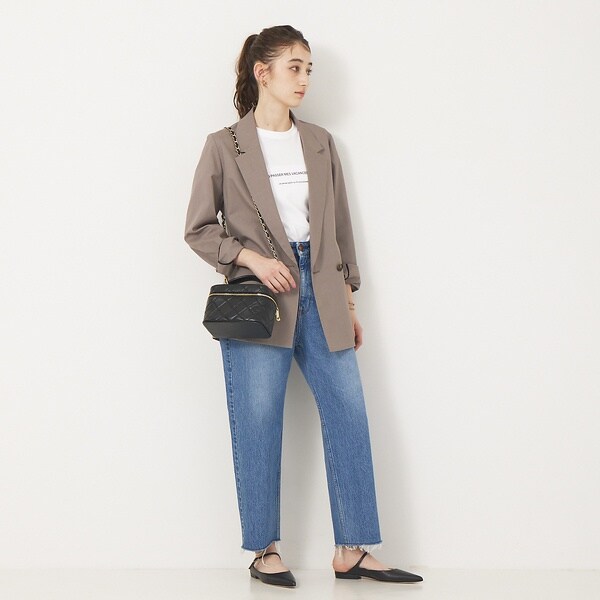 ルージュ・ヴィフ ラクレ（Rouge vif la cle）/麻混ダブルジャケットの