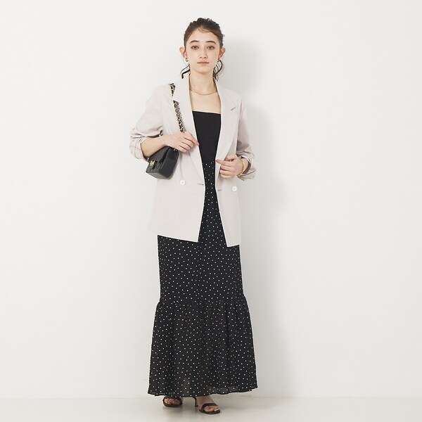 ルージュ・ヴィフ ラクレ（Rouge vif la cle）/麻混ダブルジャケットの