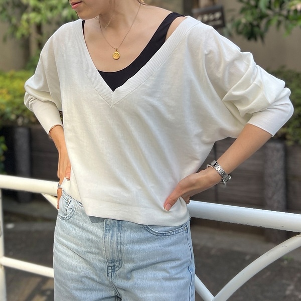 ルージュ・ヴィフ ラクレ（Rouge vif la cle）/Vネックプルオーバーニット