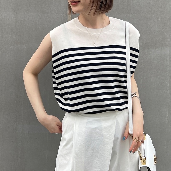 ルージュ・ヴィフ ラクレ（Rouge vif la cle）/ウォシャブルニットノースリーブ