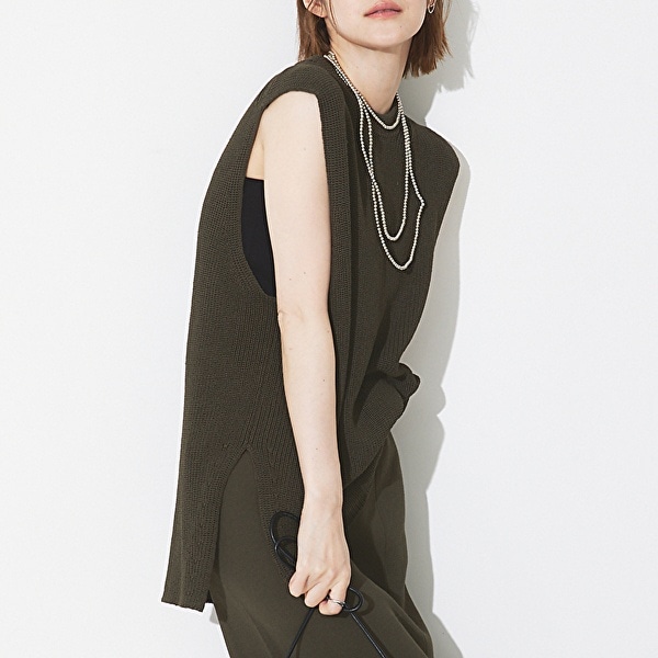 ルージュ・ヴィフ ラクレ（Rouge vif la cle）/【セットアップ対応】麻混片畦ニットベストの通販は