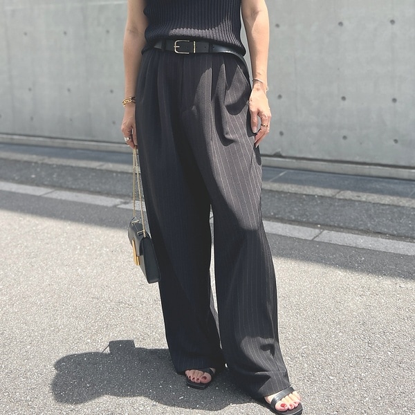 ルージュ・ヴィフ ラクレ（Rouge vif la cle）/ストレッチツイル  ワイドパンツ