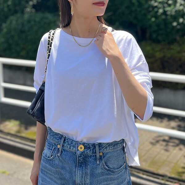 ルージュ・ヴィフ ラクレ（Rouge vif la cle）/ドロップショルダー ショートカットソー