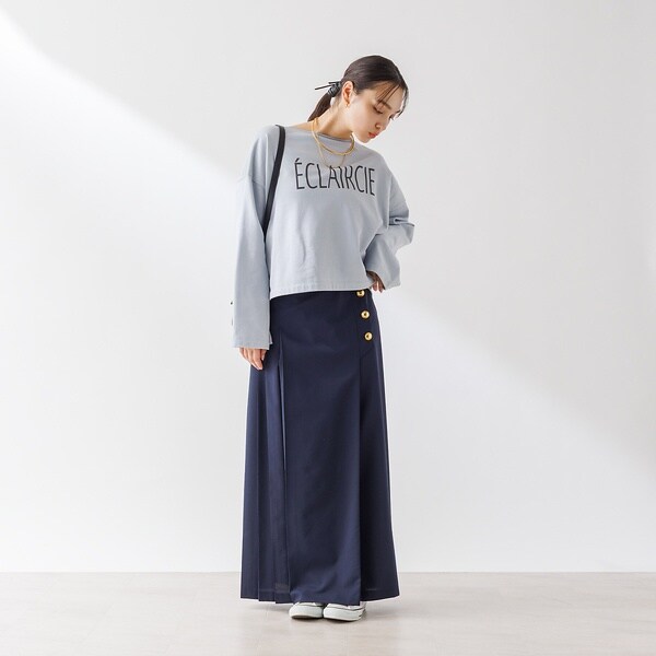 ルージュ・ヴィフ ラクレ（Rouge vif la cle）/【セットアップ対応】ラッププリーツボタンスカート_14