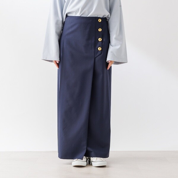 ルージュ・ヴィフ ラクレ（Rouge vif la cle）/【セットアップ対応】ラッププリーツボタンスカート_15