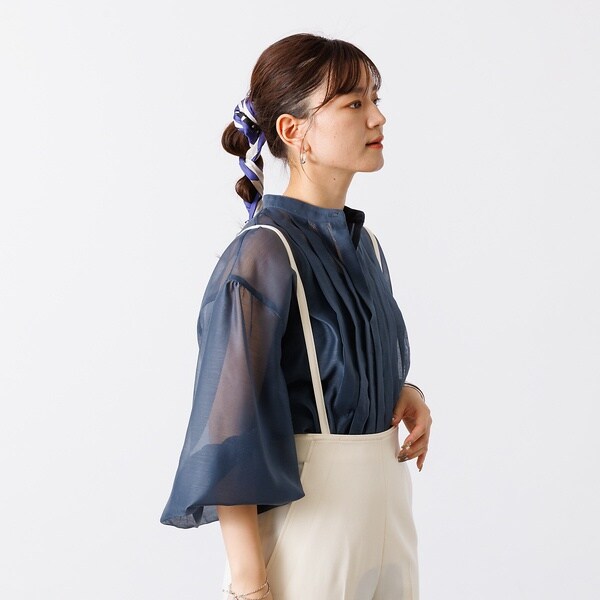 ルージュ・ヴィフ ラクレ（Rouge vif la cle）/シアータックフレアブラウス ルージュ・ヴィフ ラクレ（Rouge vif la cle）/シアータックフレア