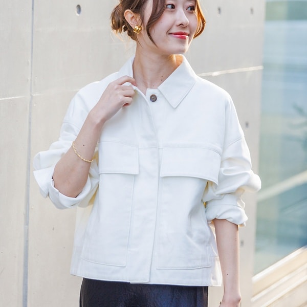 ルージュ・ヴィフ ラクレ（Rouge vif la cle）/ショート丈ビッグフラップコクーンブルゾン