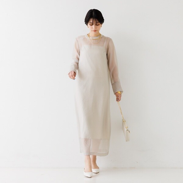 ルージュ・ヴィフ ラクレ（Rouge vif la cle）/オーガンジーレイヤードキャミワンピース◆_10
