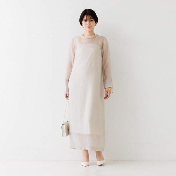 ルージュ・ヴィフ ラクレ（Rouge vif la cle）/オーガンジーレイヤードキャミワンピース◆_13