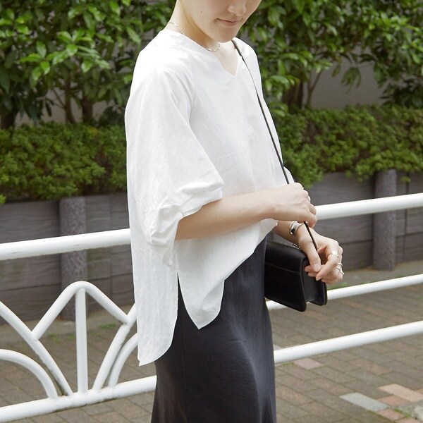 ルージュ・ヴィフ ラクレ（Rouge vif la cle）/袖タックブラウス