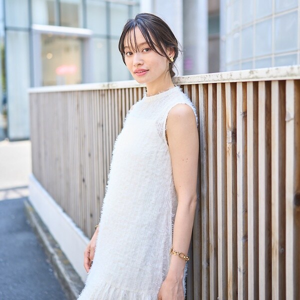 ルージュ・ヴィフ ラクレ（Rouge vif la cle）/フェザーノースリーブワンピース ルージュ・ヴィフ ラクレ（Rouge vif la cle）/フェザーノースリーブ