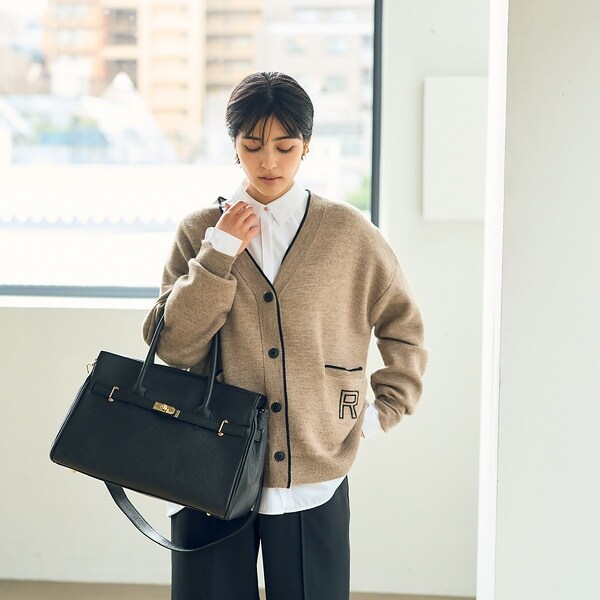 ルージュ・ヴィフ ラクレ（Rouge vif la cle）/バックロゴニットカーディガン ルージュ・ヴィフ ラクレ（Rouge vif la cle）/バックロゴニット