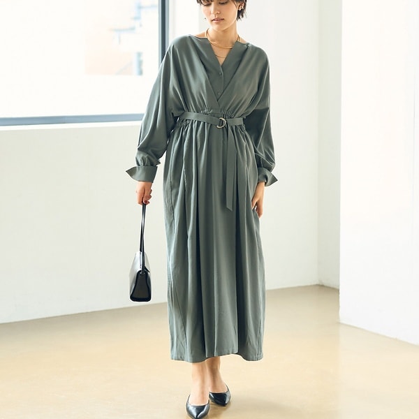 ルージュ・ヴィフ ラクレ（Rouge vif la cle）/MANTECOウエストマークワンピース