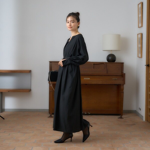 ルージュ・ヴィフ ラクレ（Rouge vif la cle）/MANTECOウエストマークワンピース_8