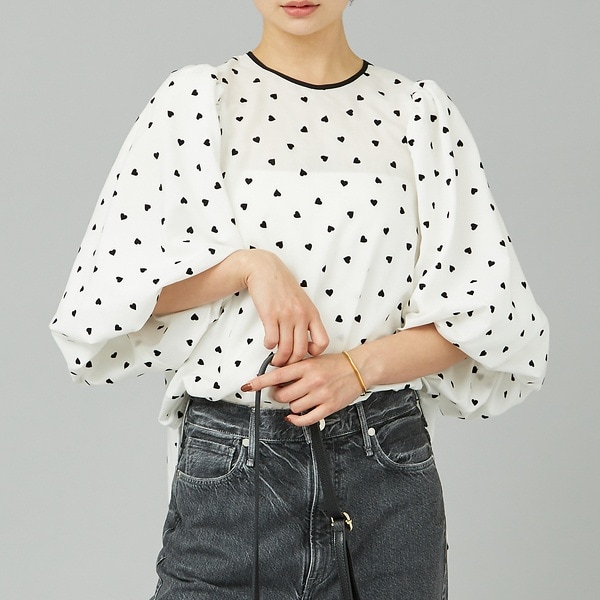 ルージュ・ヴィフ ラクレ（Rouge vif la cle）/ハートフロッキーブラウス