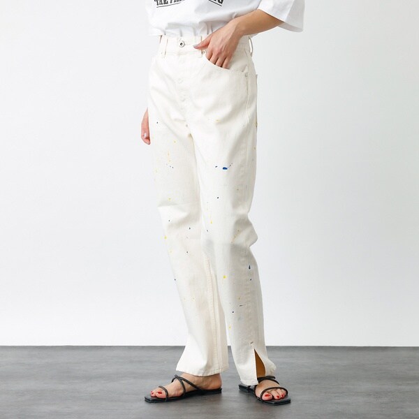 ルージュ・ヴィフ ラクレ（Rouge vif la cle）/【157×WOADBLUE】Slit Straight WHT / スリットストの通販は