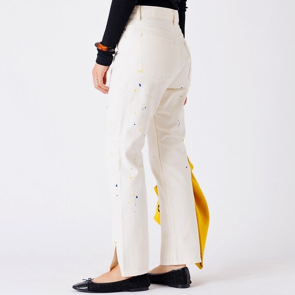 ルージュ・ヴィフ ラクレ（Rouge vif la cle）/【157×WOADBLUE】Slit Straight WHT / スリットストの通販は