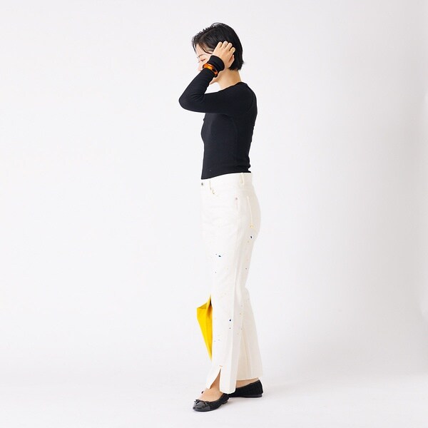 ルージュ・ヴィフ ラクレ（Rouge vif la cle）/【157×WOADBLUE】Slit Straight WHT / スリットストの通販は