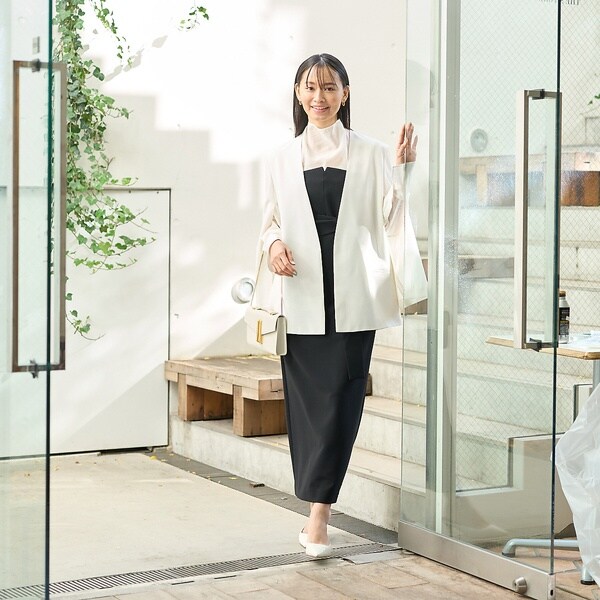 ルージュ・ヴィフ ラクレ（Rouge vif la cle）/ノーカラースリットスリーブジャケット_6