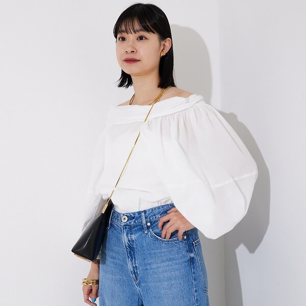 ルージュ・ヴィフ ラクレ（Rouge vif la cle）/コットンオフショルボリュームブラウス_4