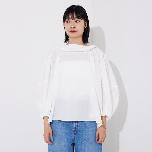 ルージュ・ヴィフ ラクレ（Rouge vif la cle）/コットンオフショルボリュームブラウス_12