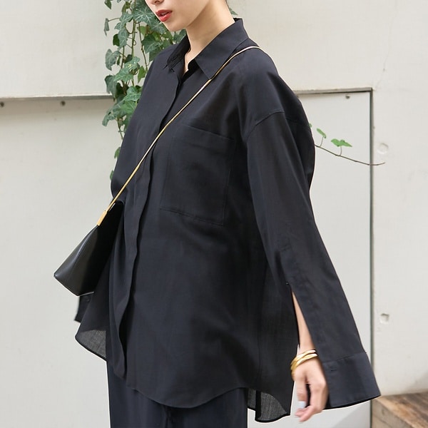 ルージュ・ヴィフ ラクレ（Rouge vif la cle）/【セットアップ対応】シアースリットスリーブボイルシャツ