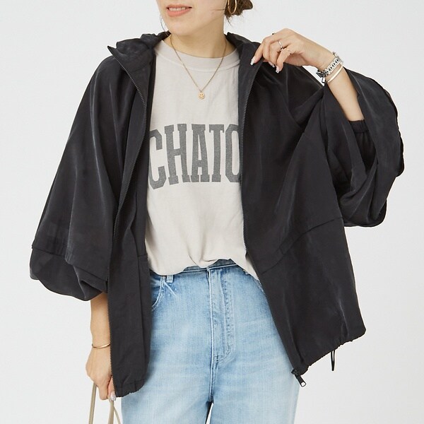 Rouge vif la cle フィブリルシアーフーディーブルゾン　ほぼ未使用 ルージュ・ヴィフ ラクレ（Rouge vif la cle）/フィブリルシアー