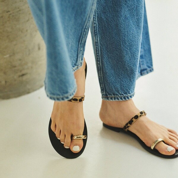 ルージュ・ヴィフ ラクレ（Rouge vif la cle）/【NICOLAS LAINAS/ニコラスライナス】レオパードトングサンダル